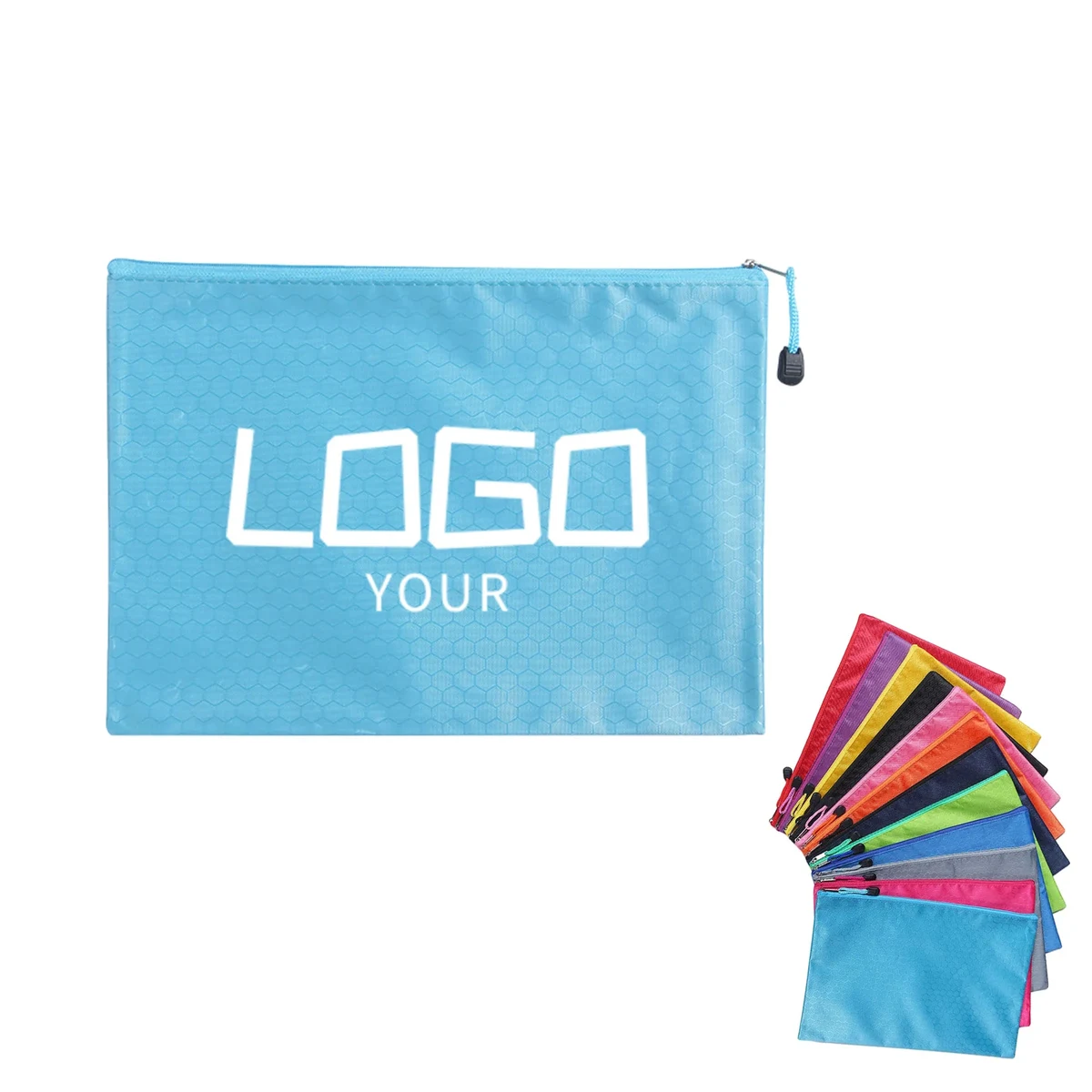 A4 Waterproof Mesh Zipper Pouch Document Bags" 1