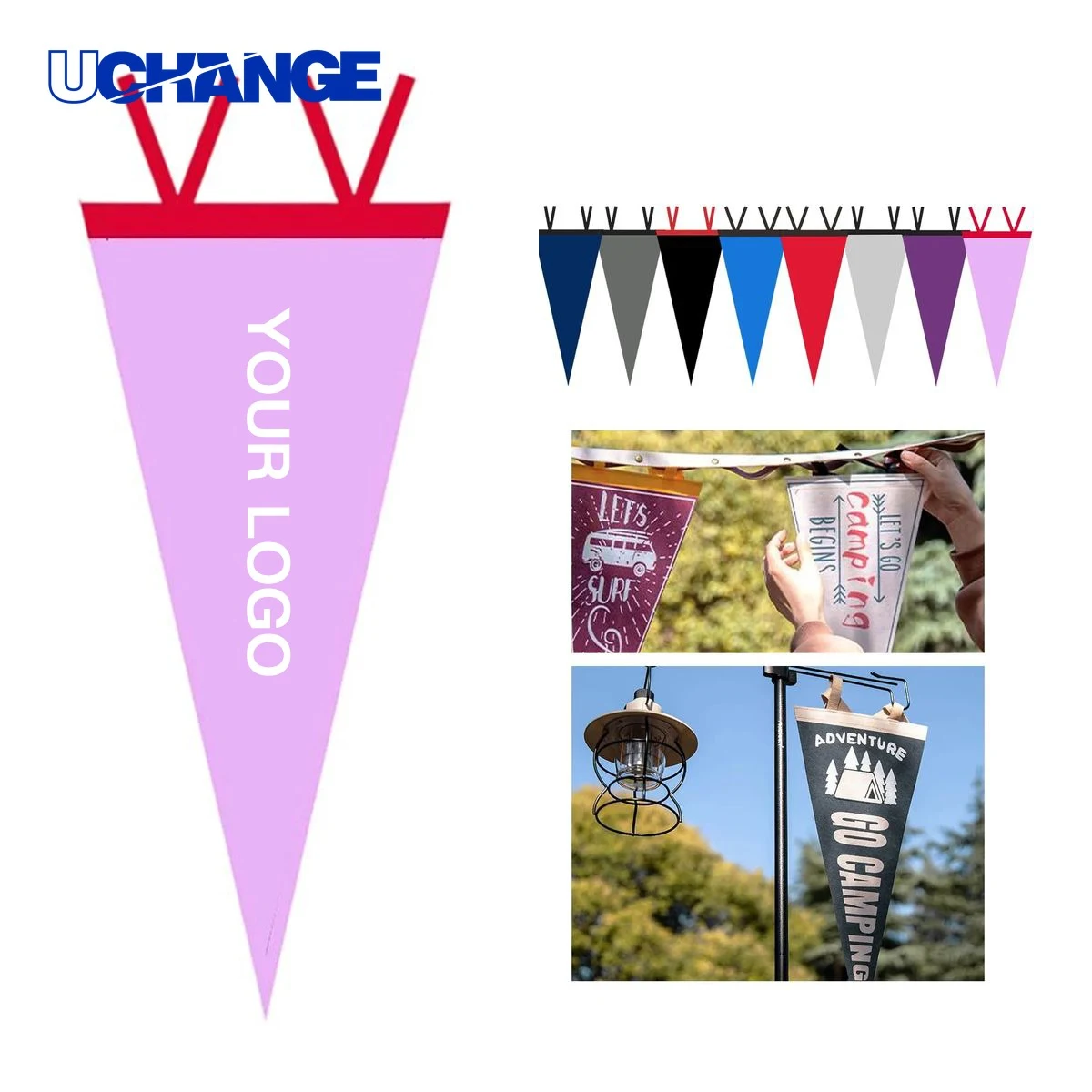 Felt School Pennant Flag Colorful with Logo 1