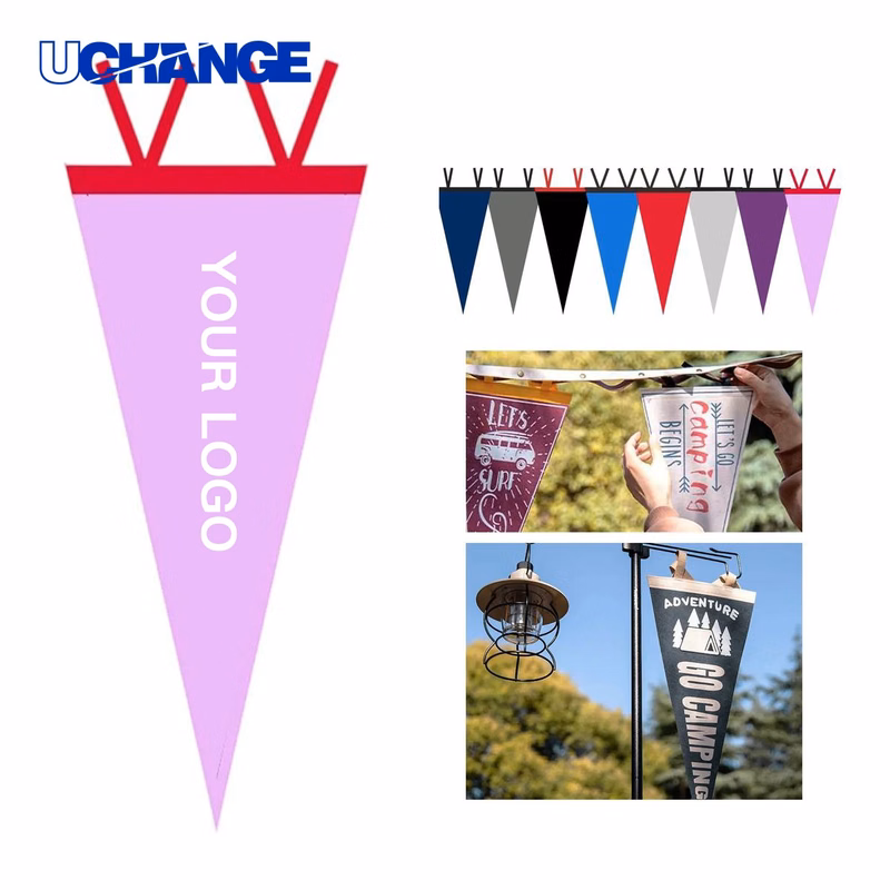 Felt School Pennant Flag Colorful with Logo