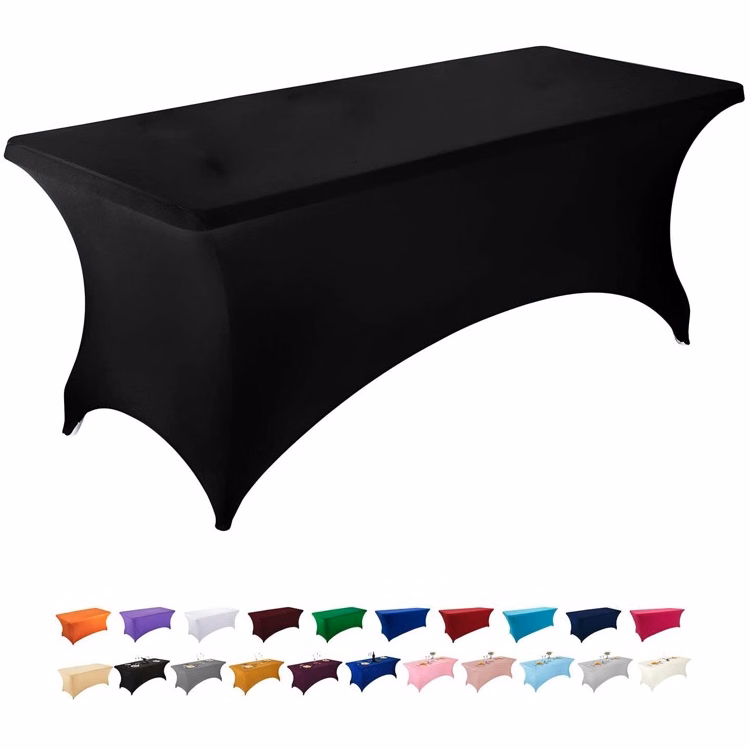 6Ft Tablecloth Rectangular Spandex Table Cloth Fitted Cover