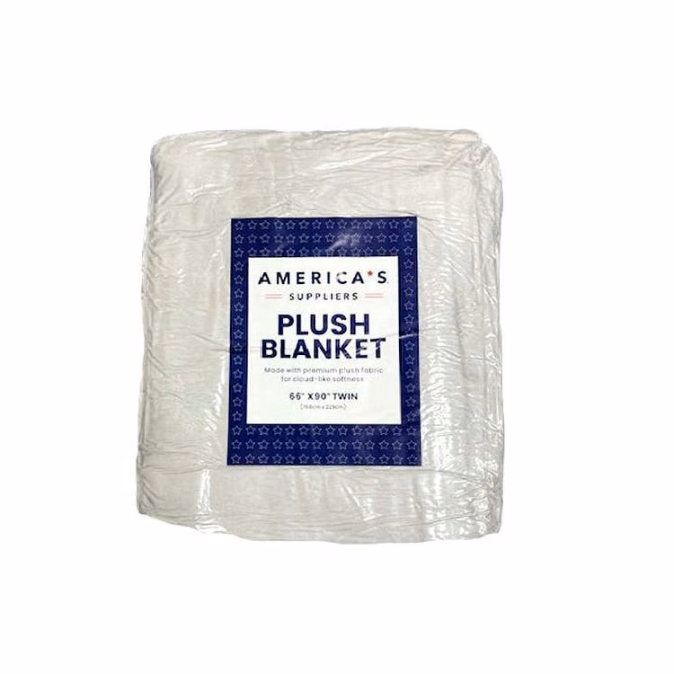 America's Suppliers Twin Plush Blanket - Gray 66x90