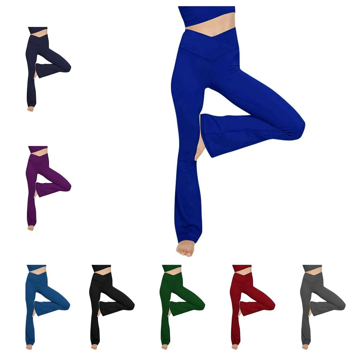 Soft High-waisted Yoga Flare Pants 1