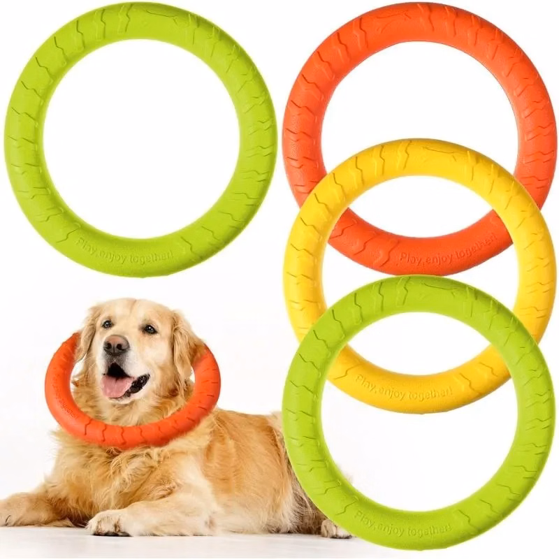 Interactive Dog Toys Tug Ring Frisbee For Large Dogs Durable