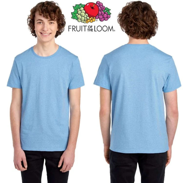 Fruit of the Loom Unisex T-Shirts - Size S Carolina Heather 1