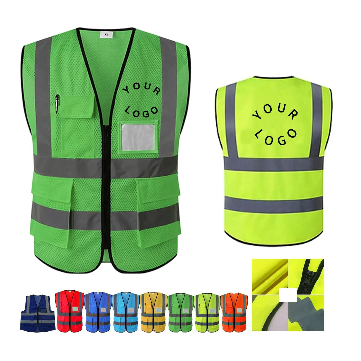 Lightweight Reflective Safety Vest for Roadside Work 1