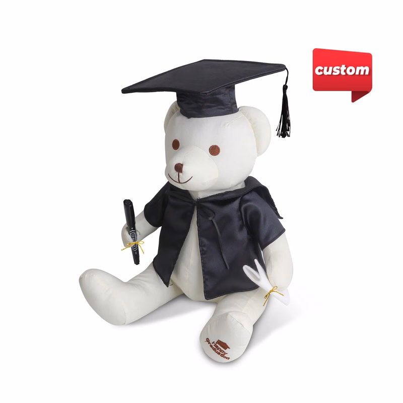 Graduation Signature Calico Bear with Pen