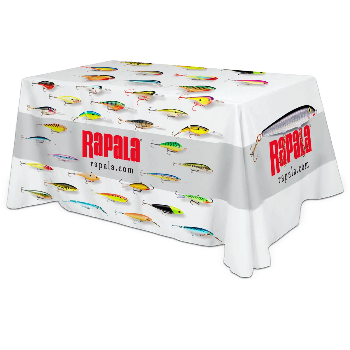 All Over Full Color Dye Sub Table Cover - flat poly 3-sided, fits 6' table 1