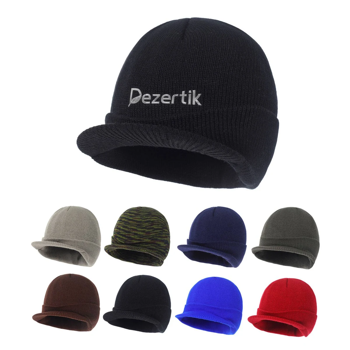 Large-Brimmed Woolen Knitted Warm Duckbill Cap 1