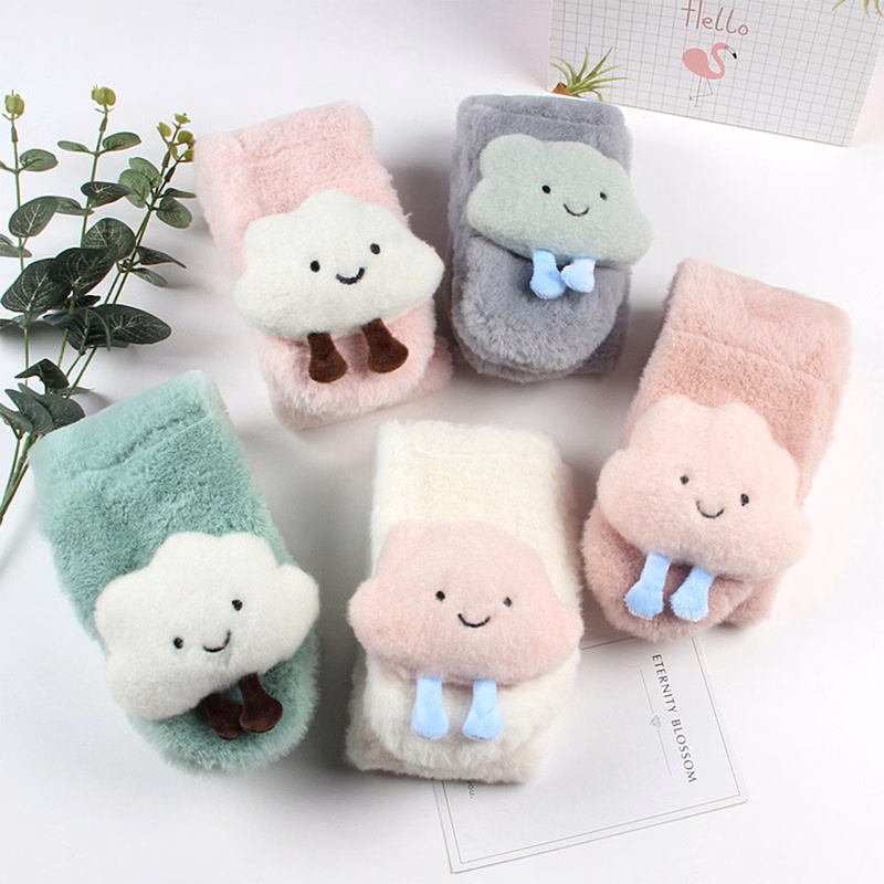 Luxurious Fake Rabbit Fur Cross Scarf, Plush Premium Cold-Resistant Scarf