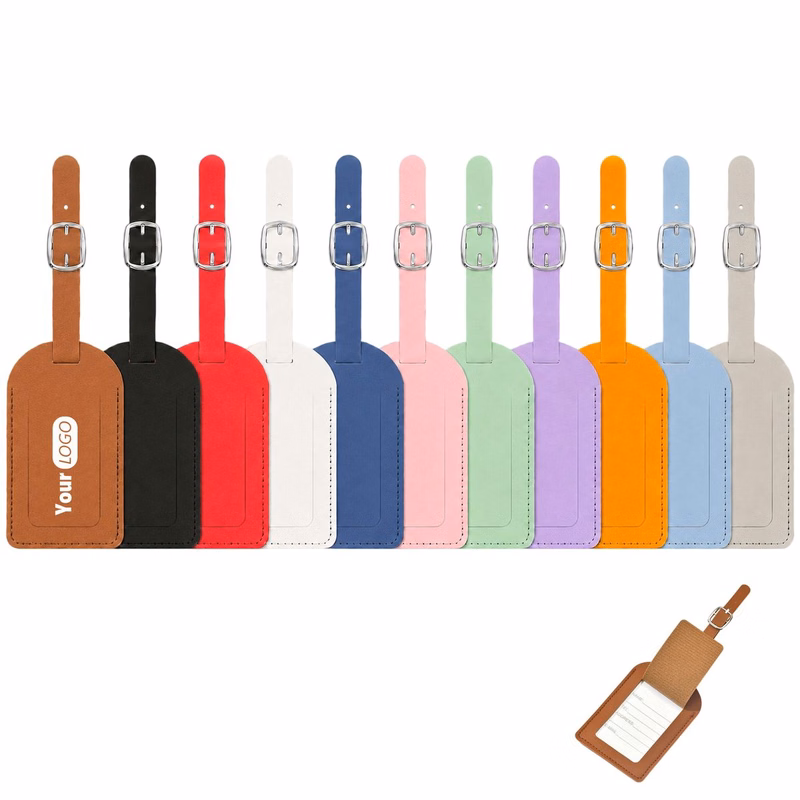 PU Travel Luggage Tag With Information Card