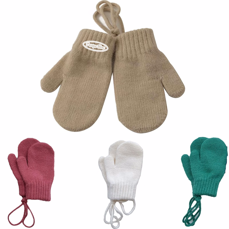 Cozy Kids' Knit Neck Gloves for Autumn & Winter Protection
