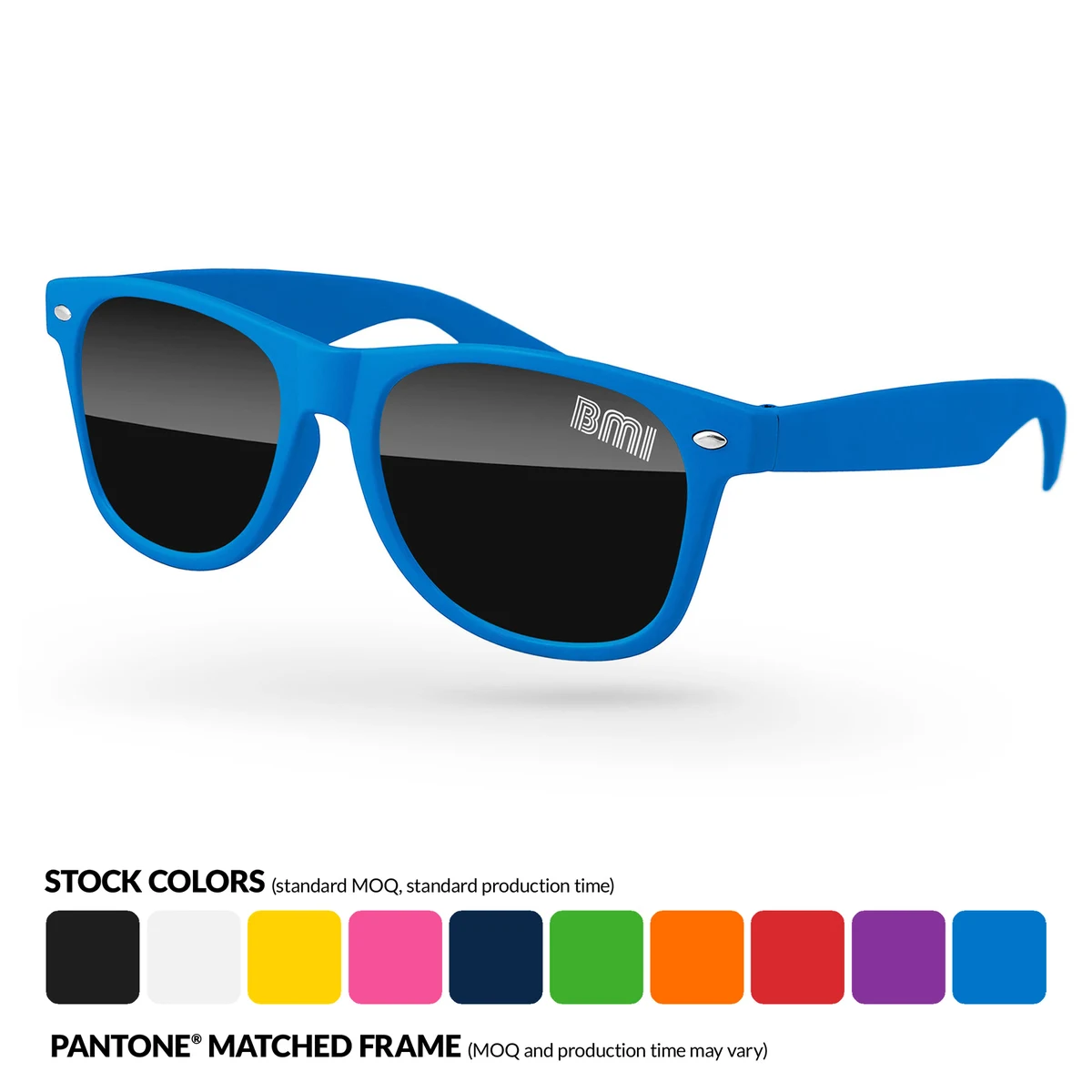 Retro Sunglasses w/ corner lens imprint (1-color) 1