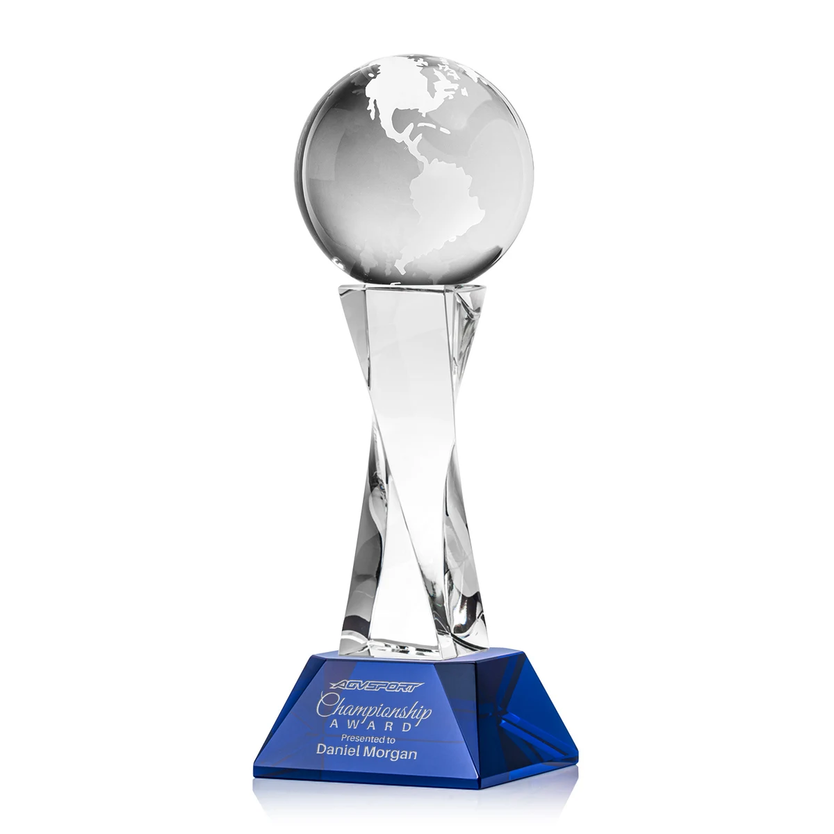 Globe Award on Langport Base - Blue 1