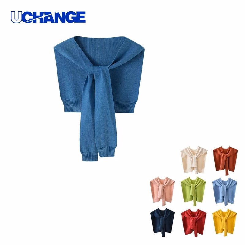 Unisex Knotted Shawl Collar Scarf