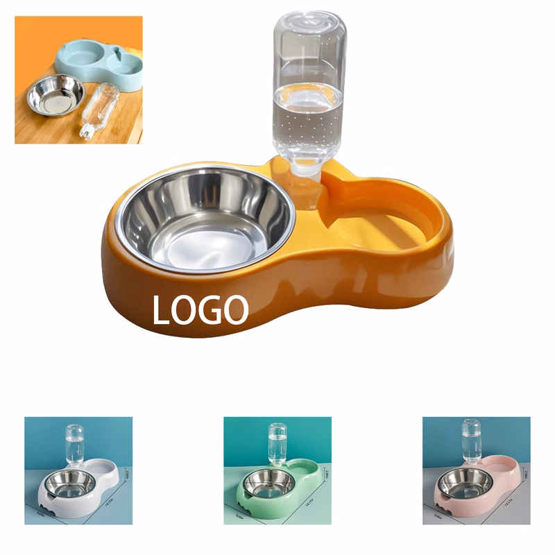 Stainless Steel Anti-Tip Pet Bowl Set