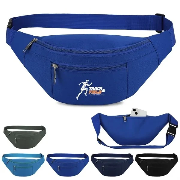 3 Zipper Pocket Fanny Pack With Adjustable Belt 1
