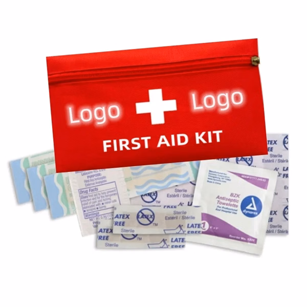 Custom First Aid Kit 6" x 4" Portable Emergency Supplies — Workplace Safety Item