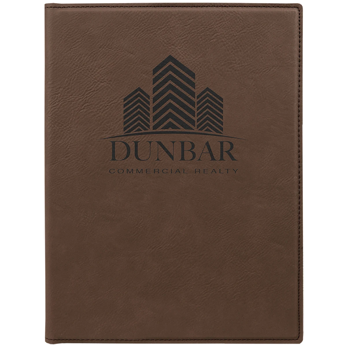 7" x 9" Leatherette Dark Brown Portfolio 1