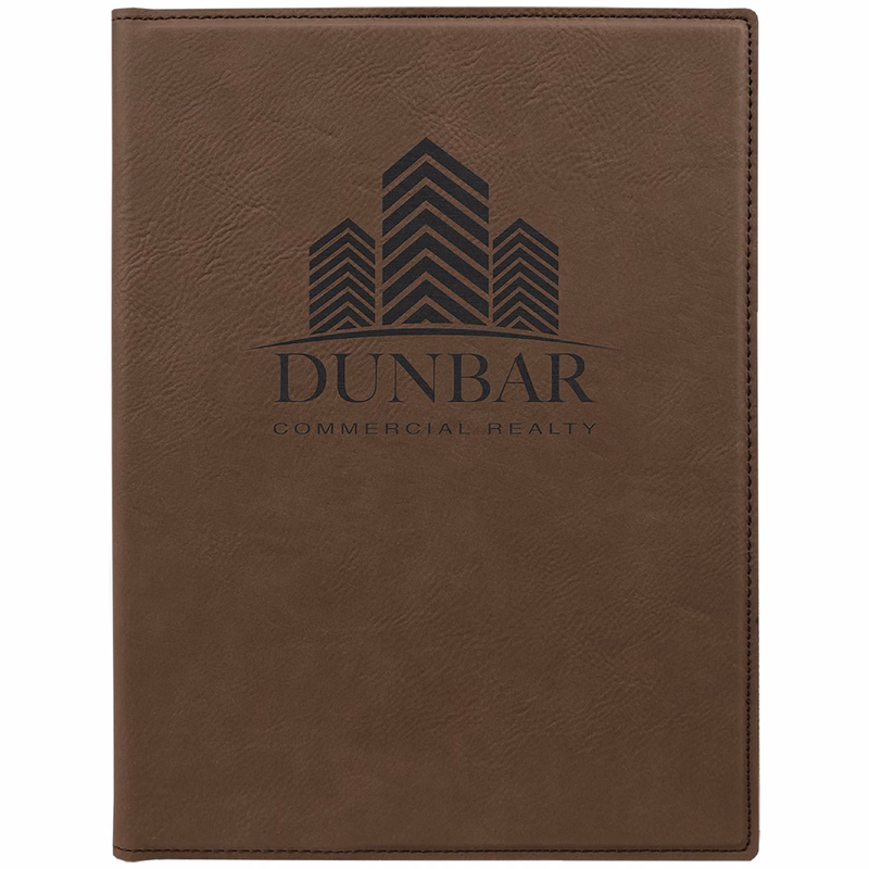 7" x 9" Leatherette Dark Brown Portfolio