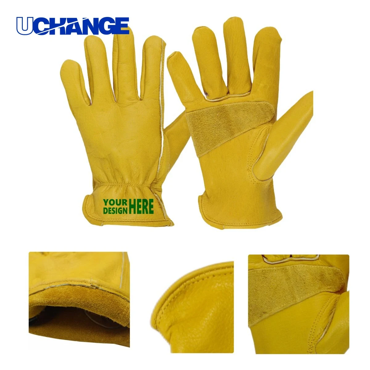 Leather Work Gloves with Custom Logo 1