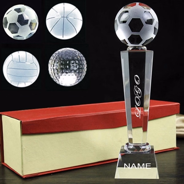 Crystal Soccer Ball Trophy Award