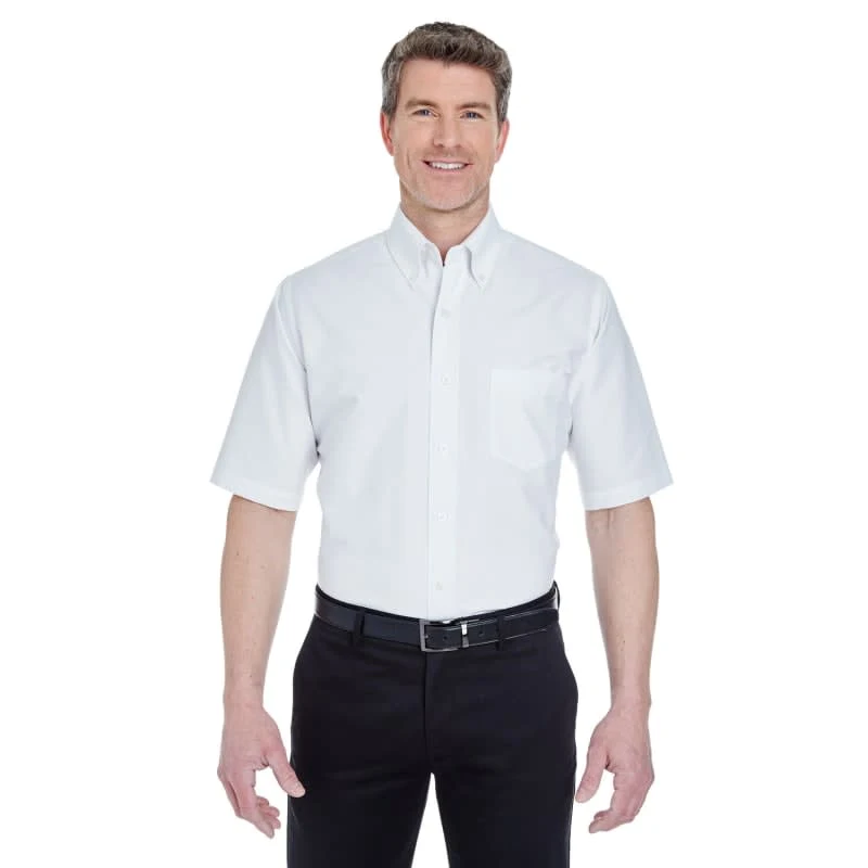 UltraClub Men's Tall Classic Wrinkle-Resistant Short-Sleeve Oxford 1