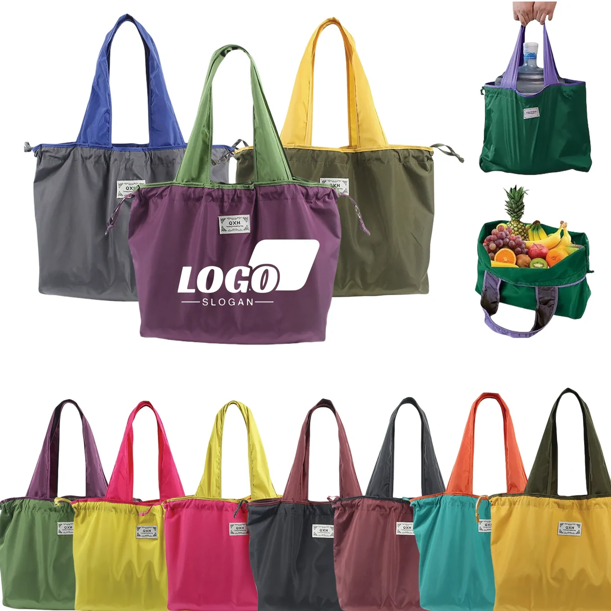 Oxford Cloth Portable Folding Shopping Bag 1