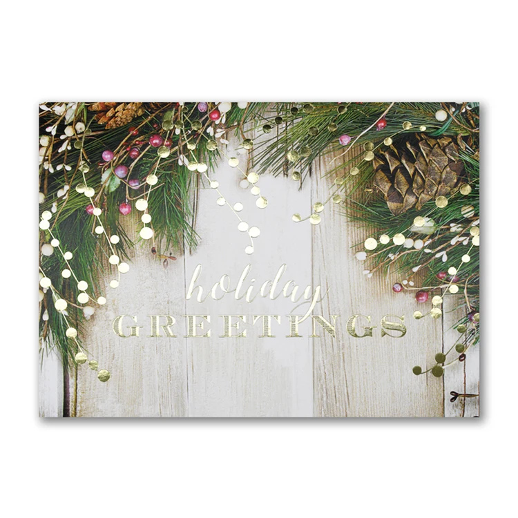 Rustic Holiday Greetings Card 1