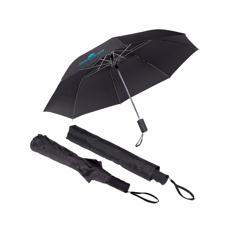 44" Arc Vented Auto Open Folding Umbrella