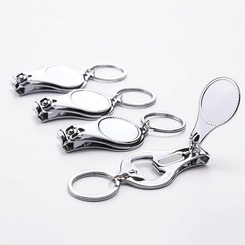 Polished Chrome Mini Nail Clipper Keyring 1