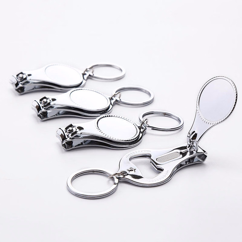 Polished Chrome Mini Nail Clipper Keyring