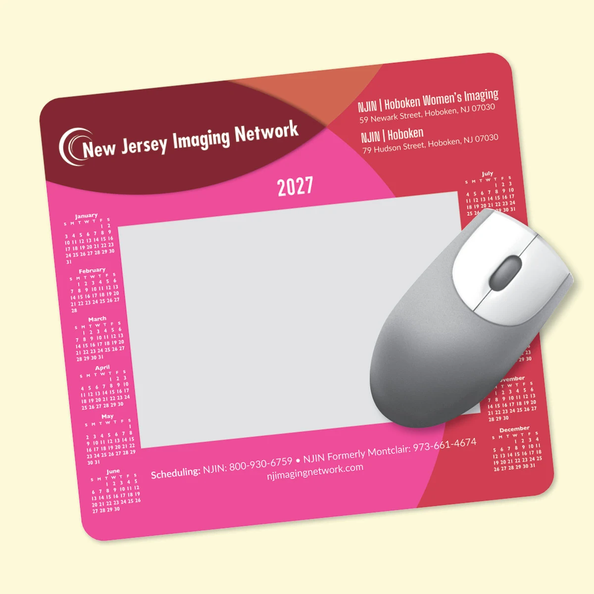 Frame-It Flex DuraTec 7.5"x8"x3/16" Calendar Mouse Pad 1