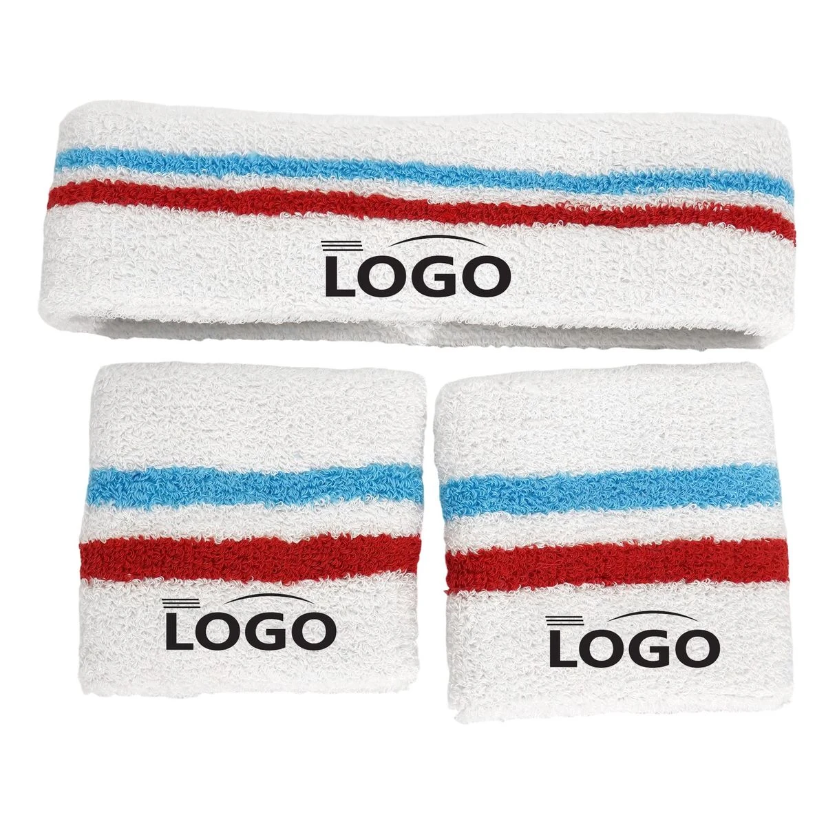 Moisture Wicking Sports Headband And Wristband Set 1