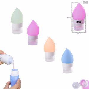 38ml Silicone Water Drop Travel Bottle With Flip Up Lid