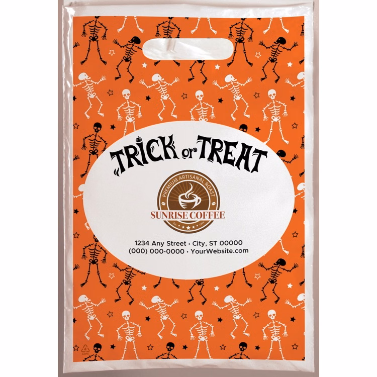Halloween Scatter Design 2 Plastic Bag (9" x 13")
