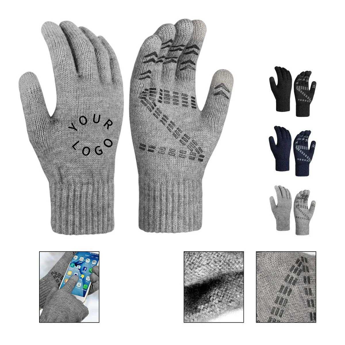 Warm Tech-Compatible Gloves with Cozy Interior 1