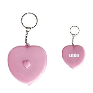 Charming Heart Shaped Tape Ruler Keychain 1