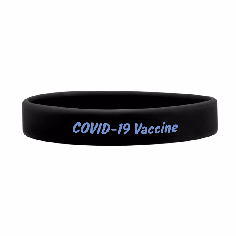 COVID 19 Vaccine Imprinted Silicone Band