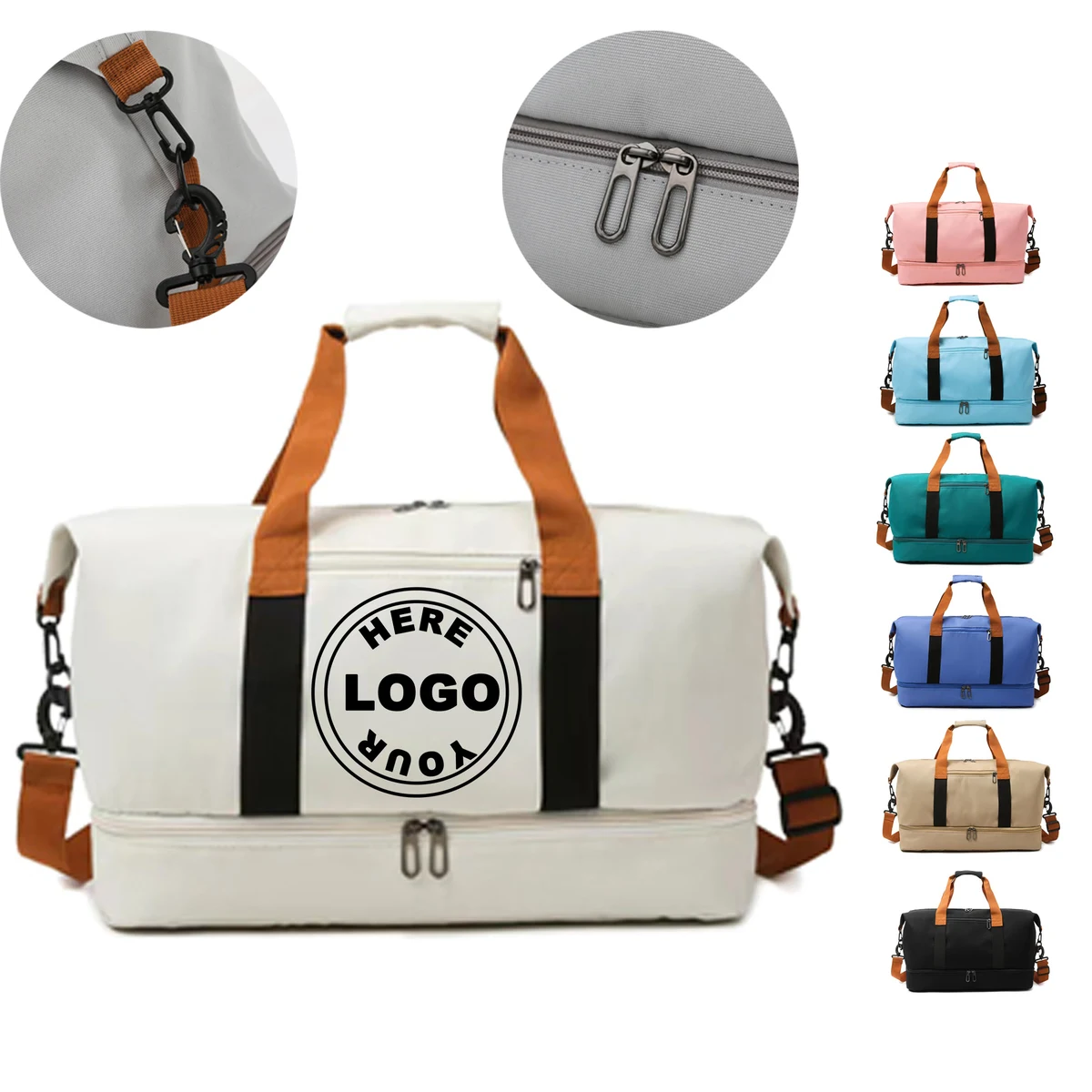 Water-Resistant Oxford Fabric Fitness Bag 1