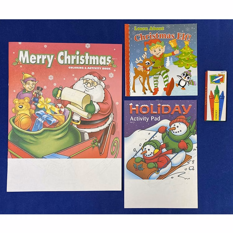 Christmas Activity & Coloring Book Sets - 4 Pieces Vol. 2