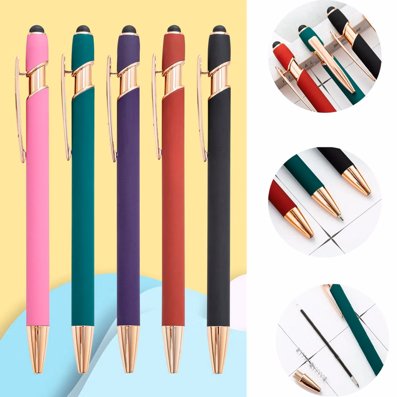 Retractable ballpoint Pen 2-in-1 Stylus