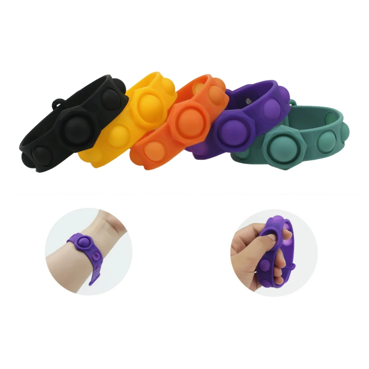 Silicone Stress Relief Push Pop Wristband 1