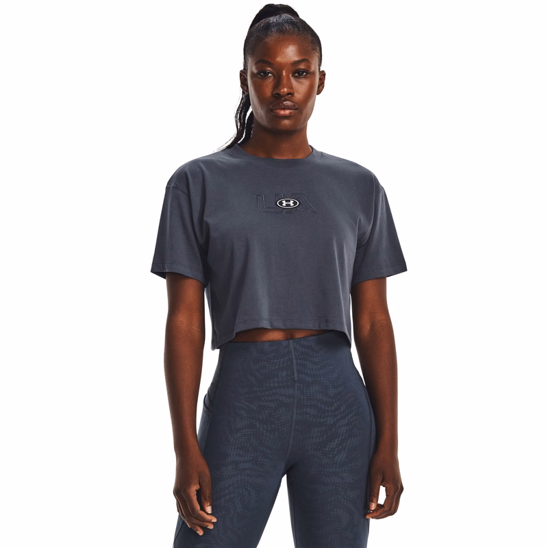 Women's UA Branded Logo Crop Short Sleeve 