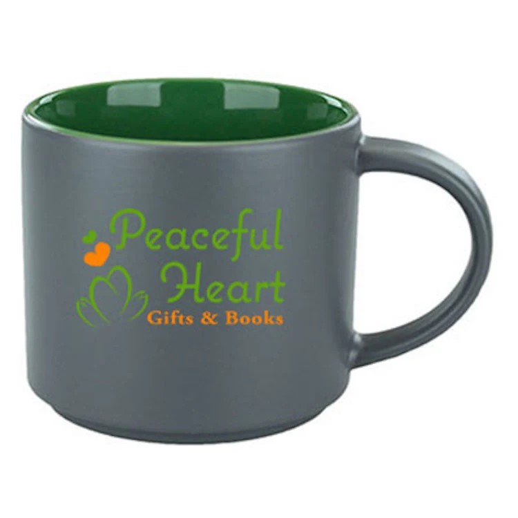 16 oz Norwich Mug - Satin Gray Out/Gloss Green In 1