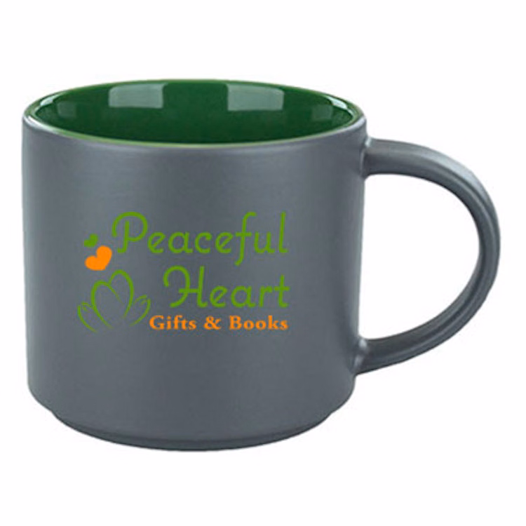16 oz Norwich Mug - Satin Gray Out/Gloss Green In