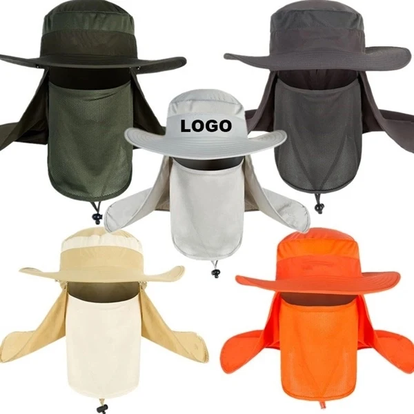 Fishing quick-drying hat with mask 1