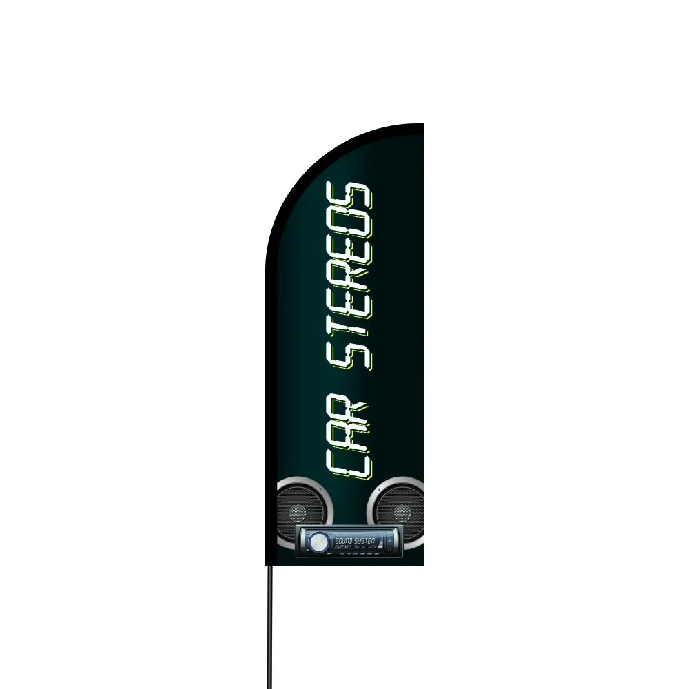 Car Stereos Flag Kit Hardware 11' Feet Feather Flag Sign Outdoor Banner 1