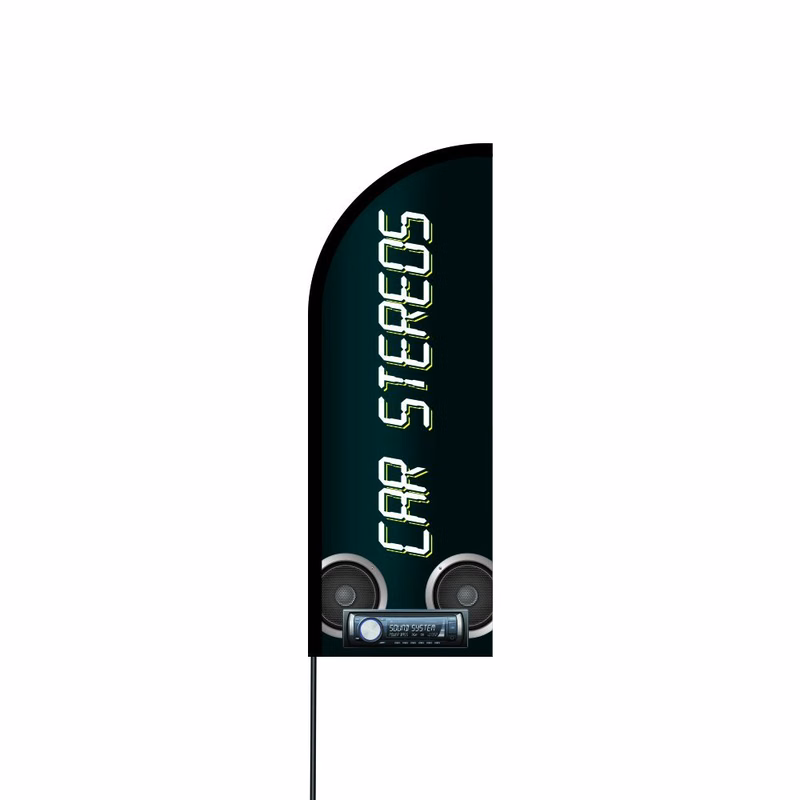 Car Stereos Flag Kit Hardware 11' Feet Feather Flag Sign Outdoor Banner