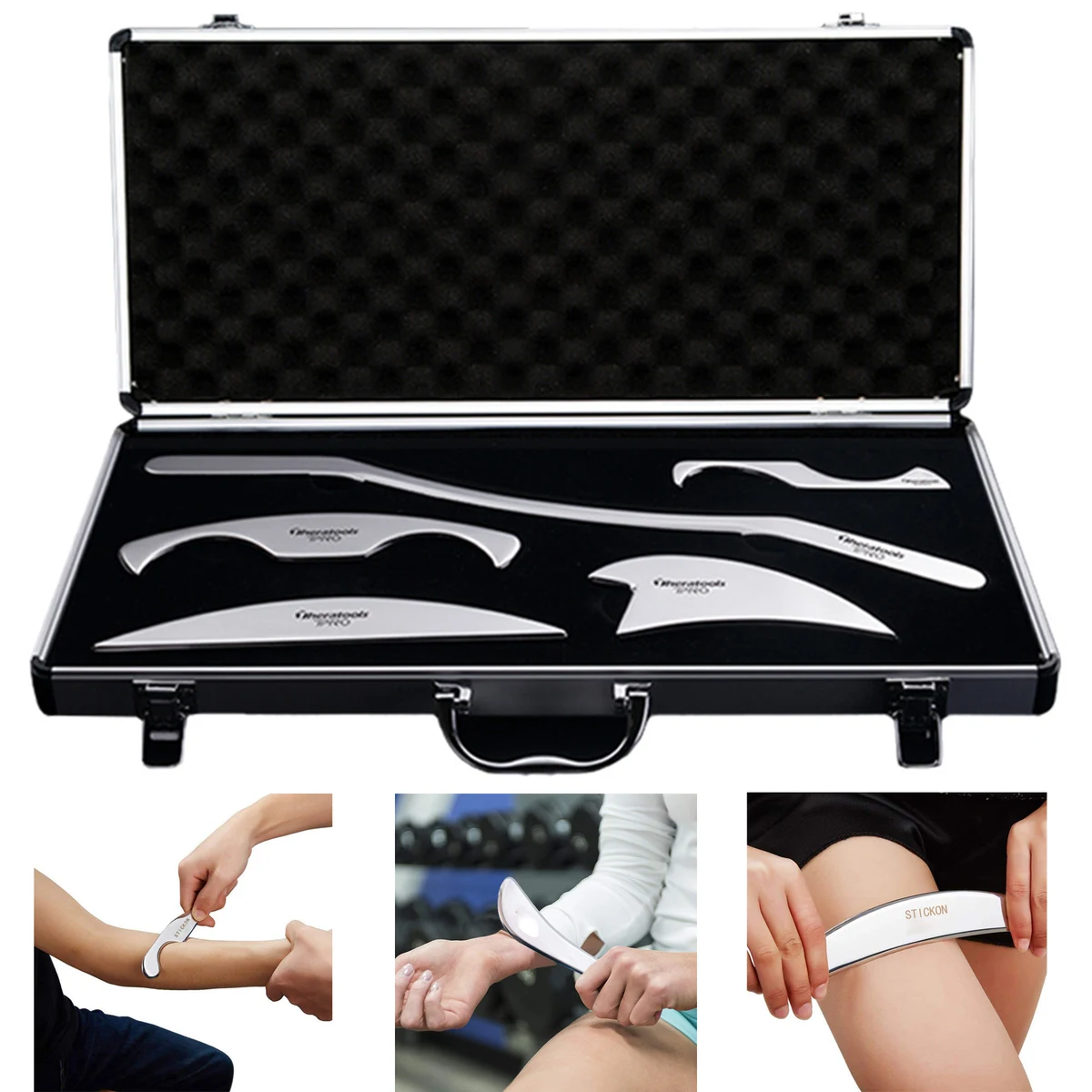 Stainless Steel Gua Sha Scraping Massage Tool Set 1