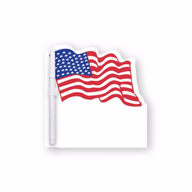  8"X8" American Flag Memo Board w/Magnets or Tape
